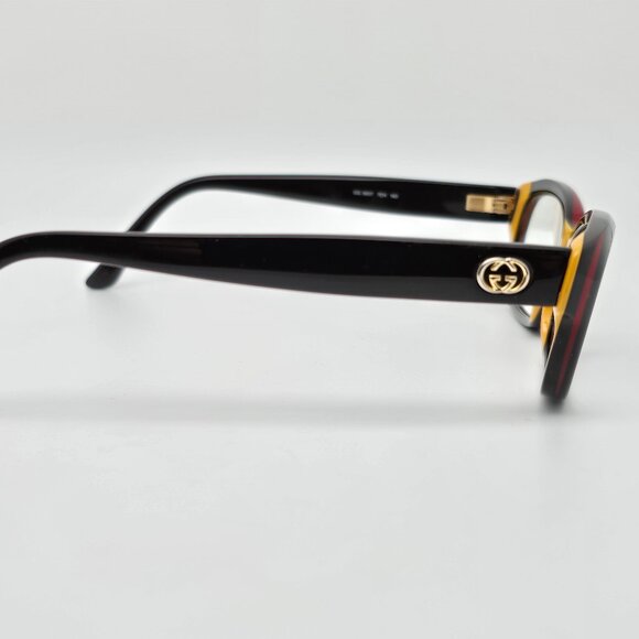 Gucci GG3607 7EH Brown Red Yellow Gold Eyeglasses Frame w/ Case Italy 52-15-140 - Picture 6 of 16